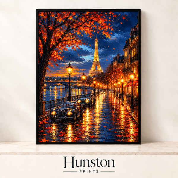 Paris Autumn Night Print