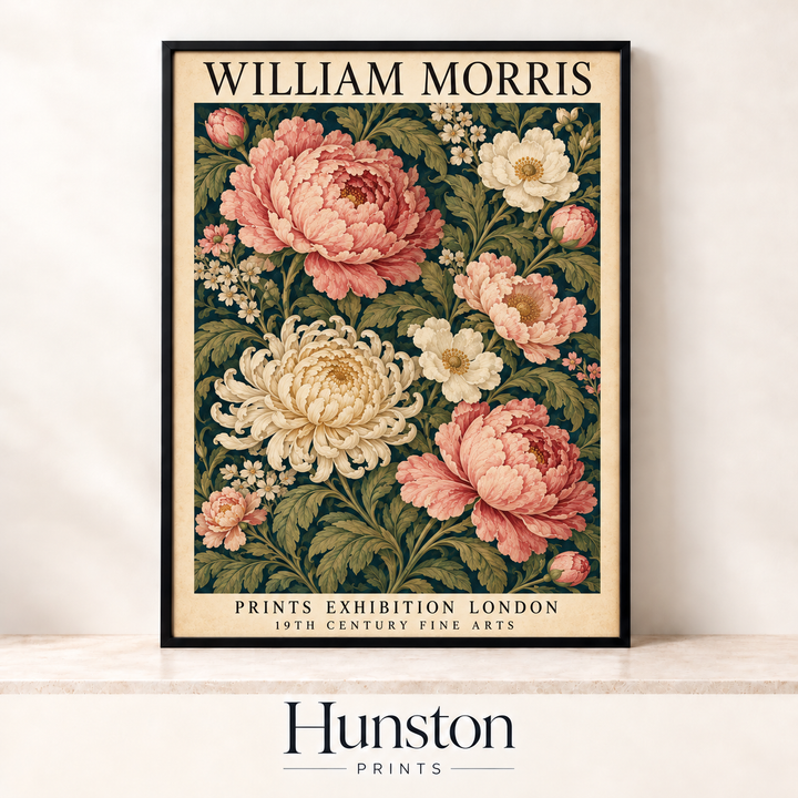 William Morris Inspired Peony Floral Print