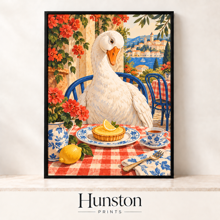Goose with Lemon Tart Riviera Café Print