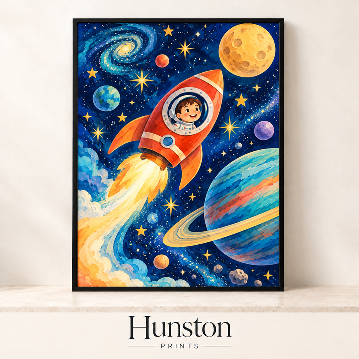 Rocket Ship Adventure Space Print