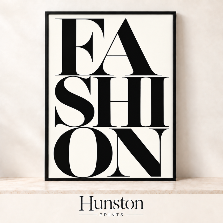 Fashion Black and White Typography Print