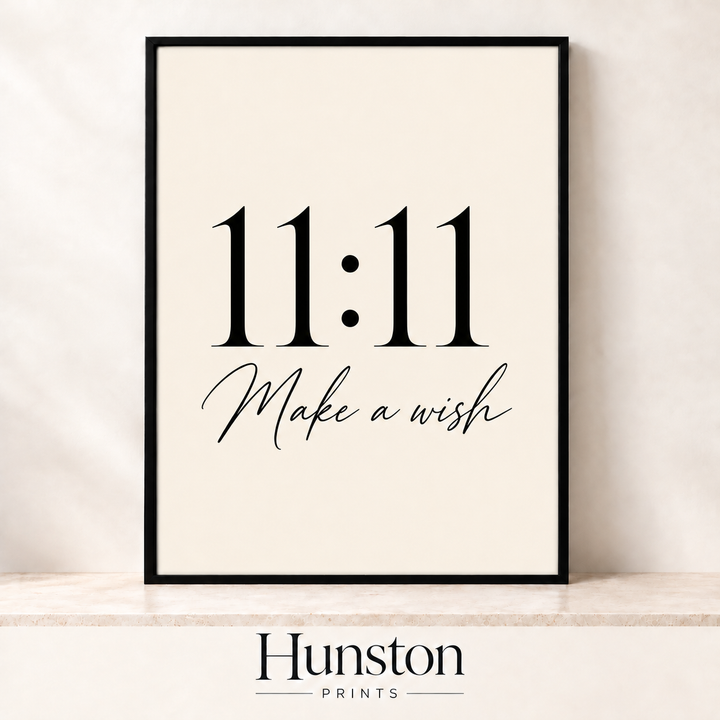 11:11 Make a Wish Typography Print