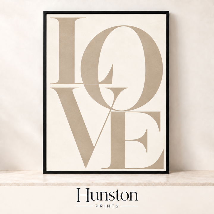 LOVE Serif Typography Print