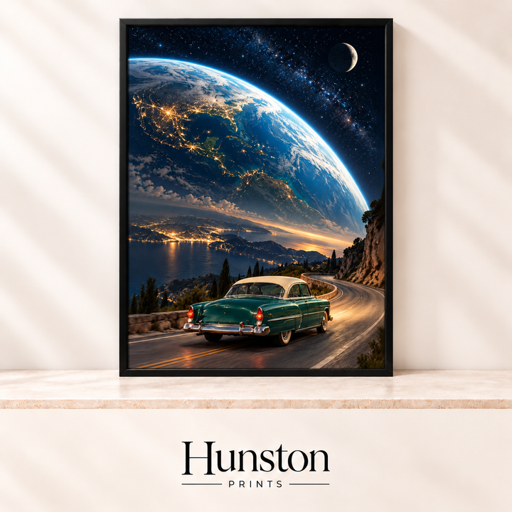Classic Car Earth Road Print