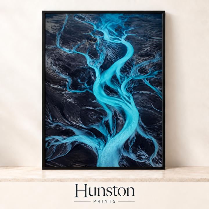 Aerial Glacier River Print