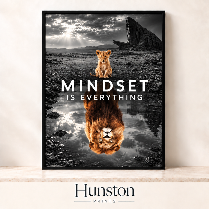 Mindset Is Everything Lion Print