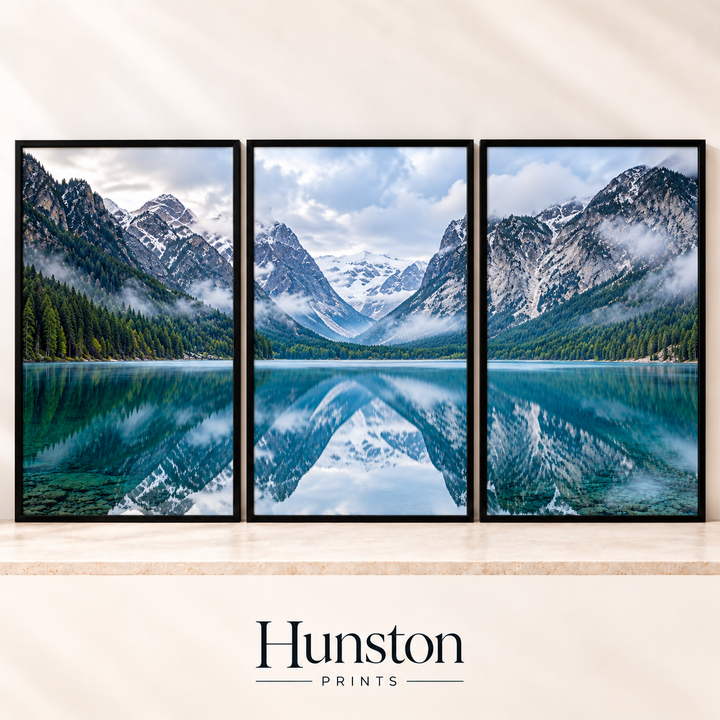Mountain Lake Reflection Set of 3